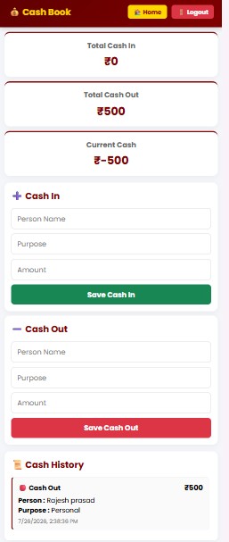 Cash Book Mobile